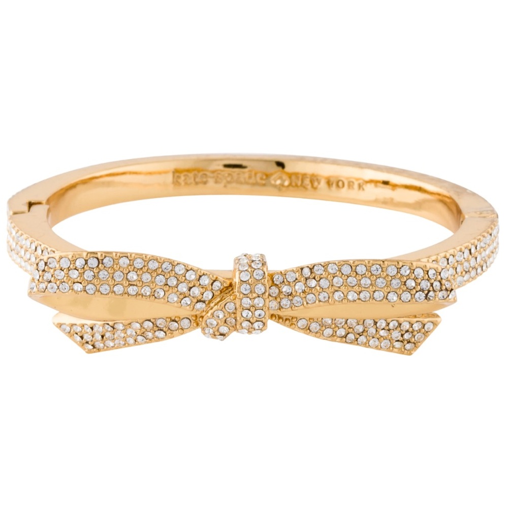 Kate Spade Gold Crystal Bow Bracelet